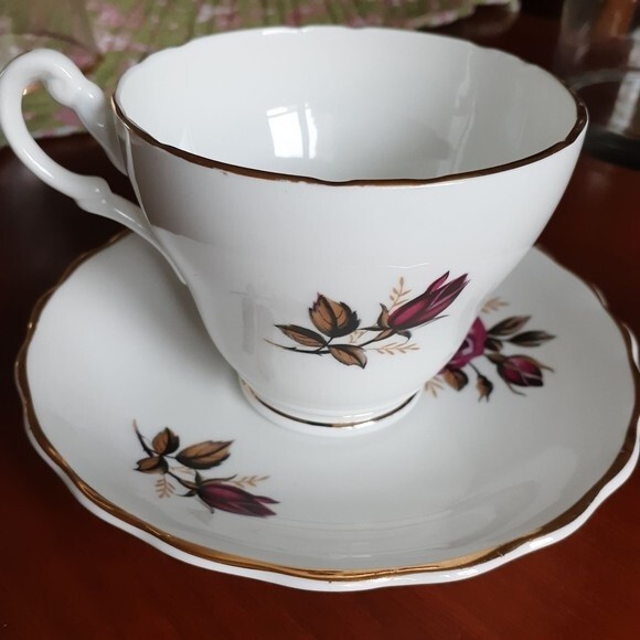 Consort fine bone china Rose tea cup saucer serveware  coffee floral - Picture 6 of 6